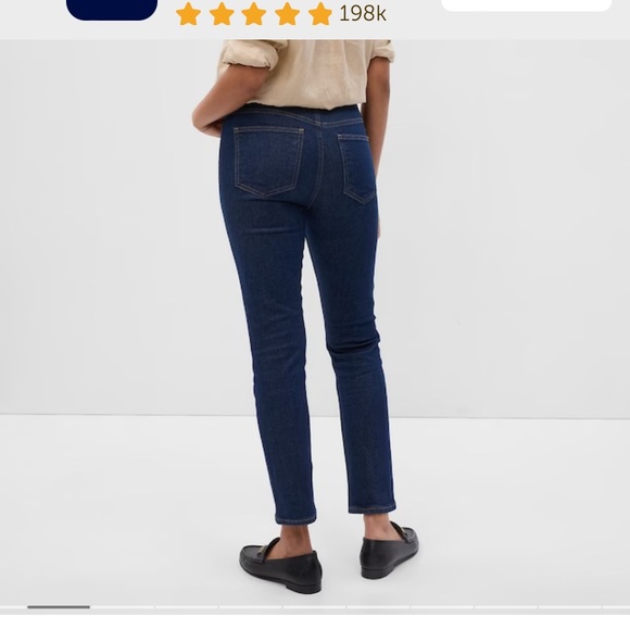 Gap 1969 Always Mid-rise Skinny Jean Dark Wash - Picture 4 of 6